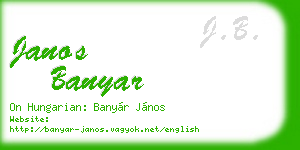 janos banyar business card